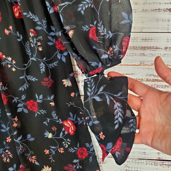 GAL meets Glam Collection Whimsigoth Dress Floral Londyn Black Cherry Fairy 12 - Picture 7 of 16